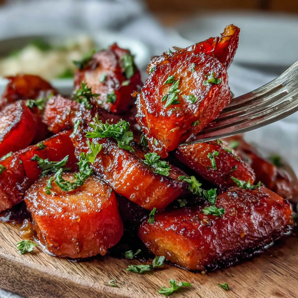 Honey Garlic Glazed Carrots