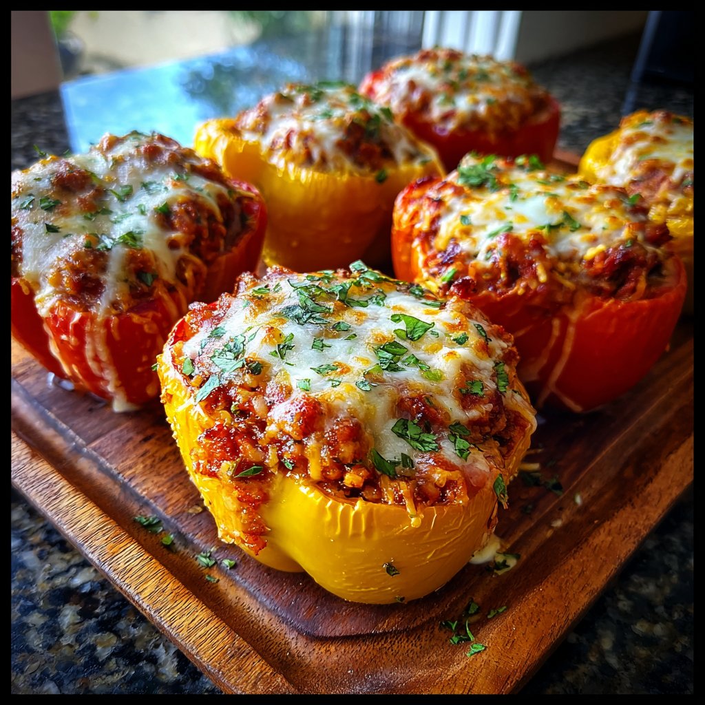 Ground Turkey Stuffed Peppers