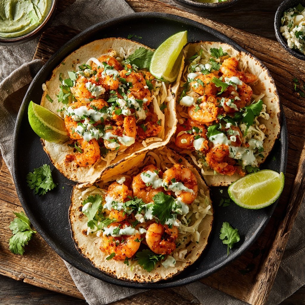 Shrimp Tacos with Lime Pasta