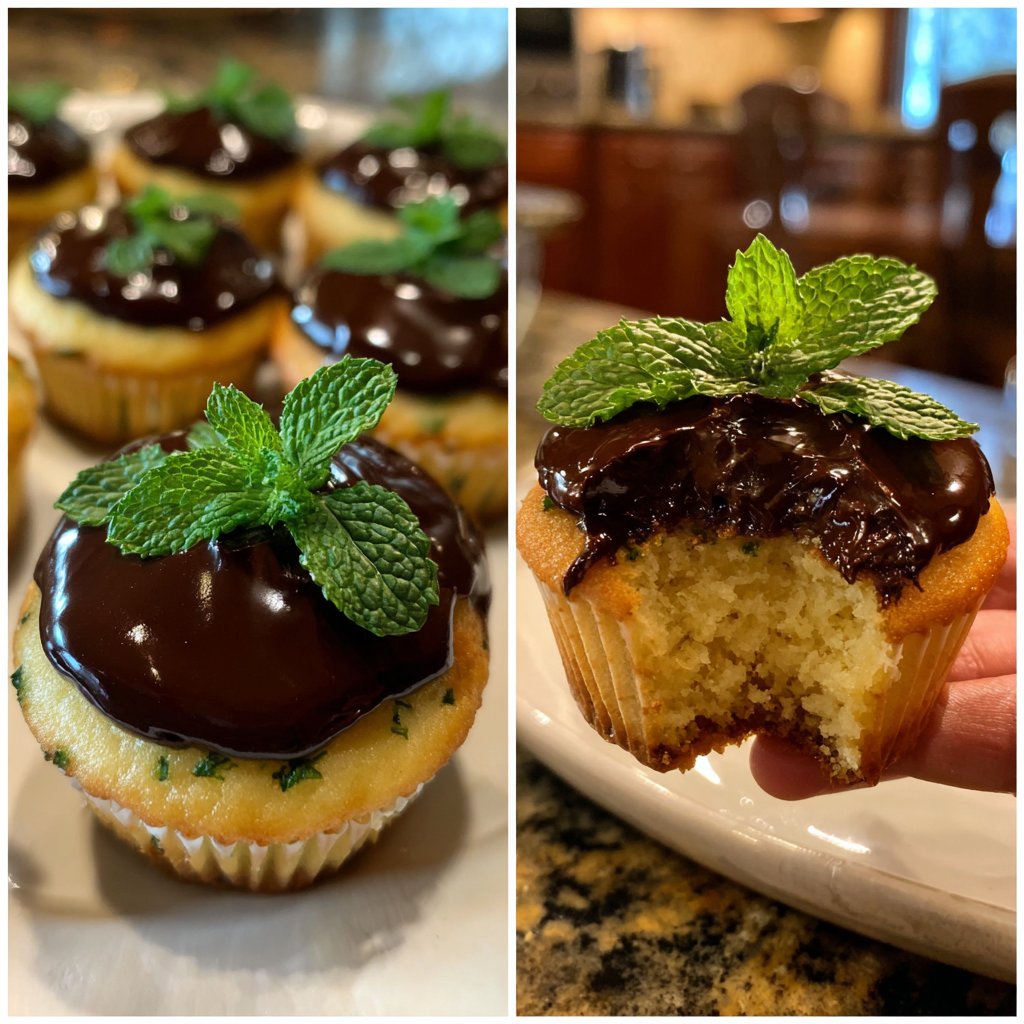 Spring Mint Chocolate Chip Cupcakes