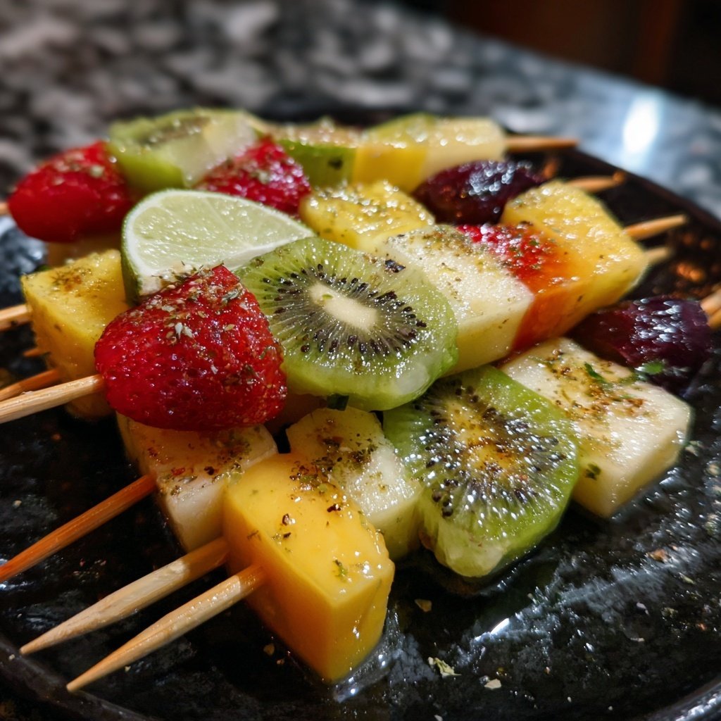 Tropical Fruit Salad Skewers