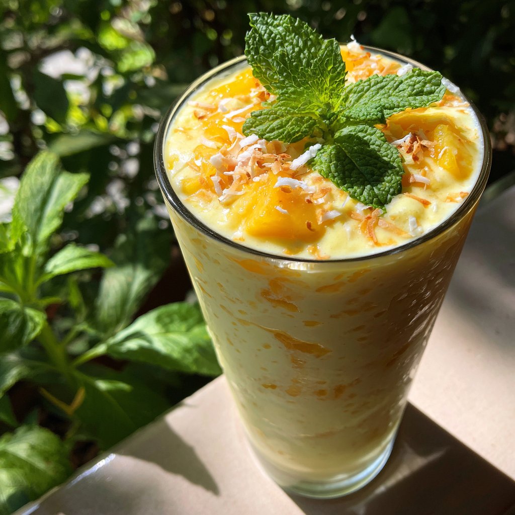 Pineapple Mango Cottage Cheese Smoothie